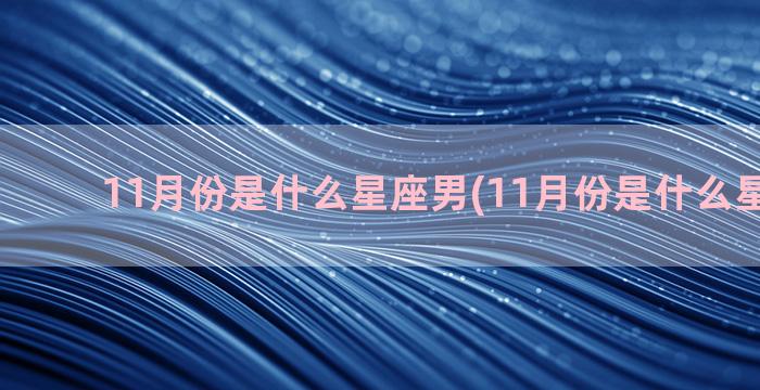 11月份是什么星座男(11月份是什么星座农历)