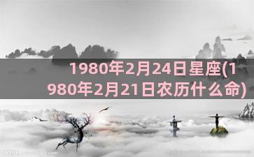 1980年2月24日星座(1980年2月21日农历什么命)