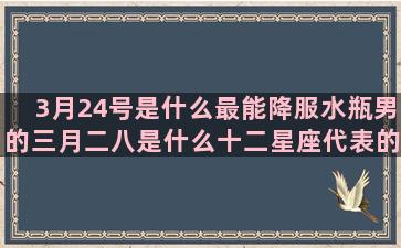 3月24号是什么最能降服水瓶男的三月二八是什么十二星座代表的铅笔盒(3月24号是什么日子)