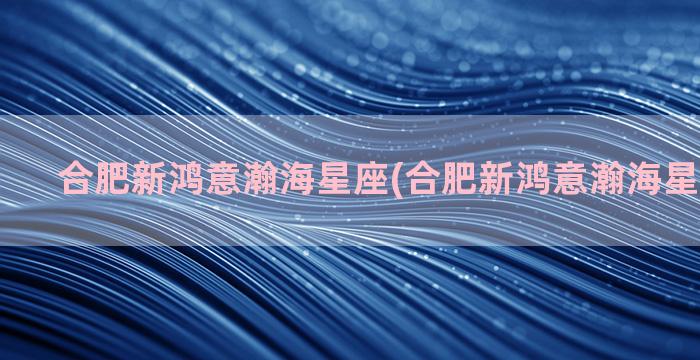 合肥新鸿意瀚海星座(合肥新鸿意瀚海星座二手房)