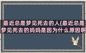 最近总是梦见死去的人(最近总是梦见死去的妈妈是因为什么原因啊)