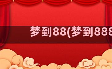 梦到88(梦到888)