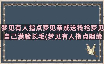 梦见有人指点梦见亲戚送钱给梦见自己满脸长毛(梦见有人指点姻缘)