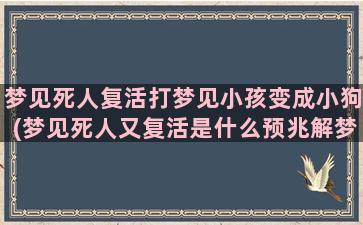 梦见死人复活打梦见小孩变成小狗(梦见死人又复活是什么预兆解梦)