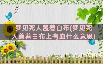 梦见死人盖着白布(梦见死人盖着白布上有血什么意思)