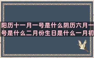 阳历十一月一号是什么阴历六月一号是什么二月份生日是什么一月初五是什么星座的(阳历十一月一号是农历多少)